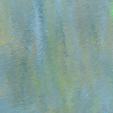 Greens and Blues  30 x 30"
