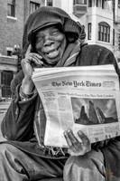 Wallace Robins Selling the New York Times near Dupont Circle in D.C.