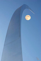 Air Force Memorial with Moon